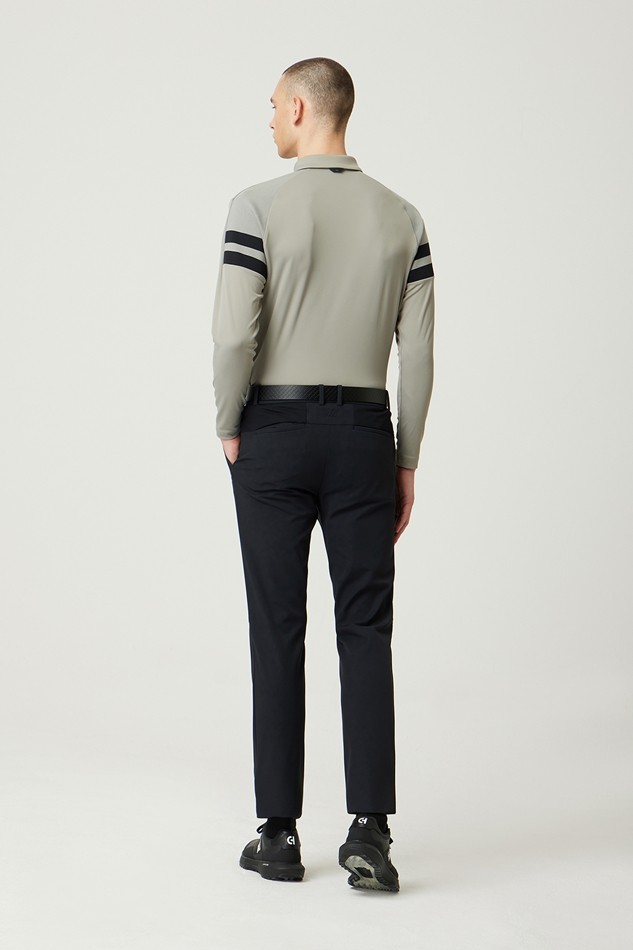 KNITTED POINT COLLAR LONG-SLEEVE