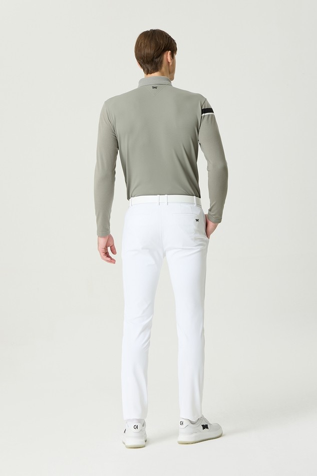 KNIT HYBRID COLLAR LONG-SLEEVE