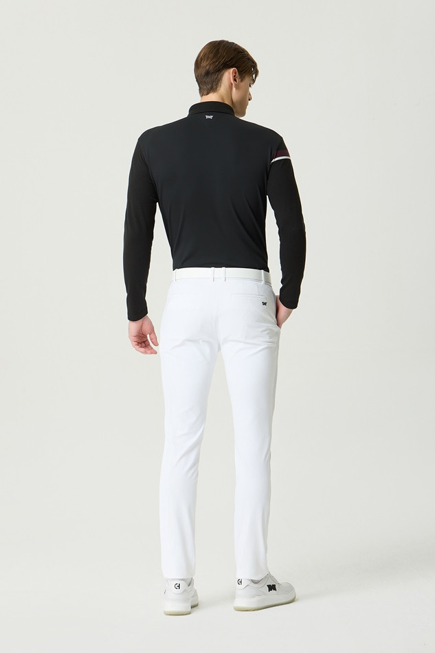 KNIT HYBRID COLLAR LONG-SLEEVE