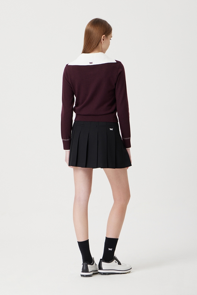 WOMEN COLOR POINT SWEATER