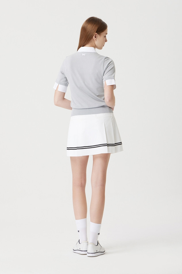 WOMENS COLLARED SHORT SLEEVE KNIT
