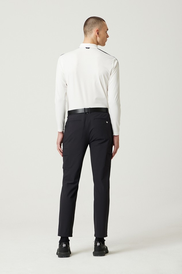 COLOR BLOCKED COLLAR LONG-SLEEVE