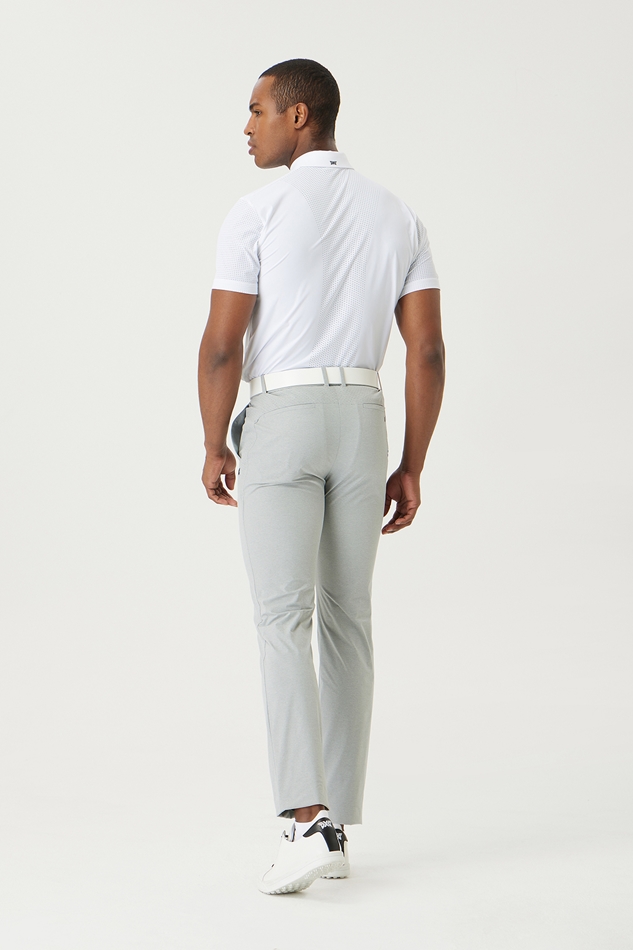 SUMMER ESSENTIAL PERFORATED COLLAR SHORT-SLEEVE