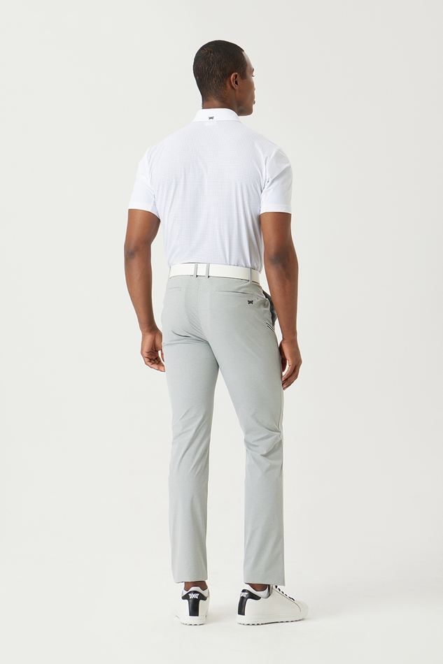 SUMMER ONE POINT PERFORATED COLLAR SHORT-SLEEVE