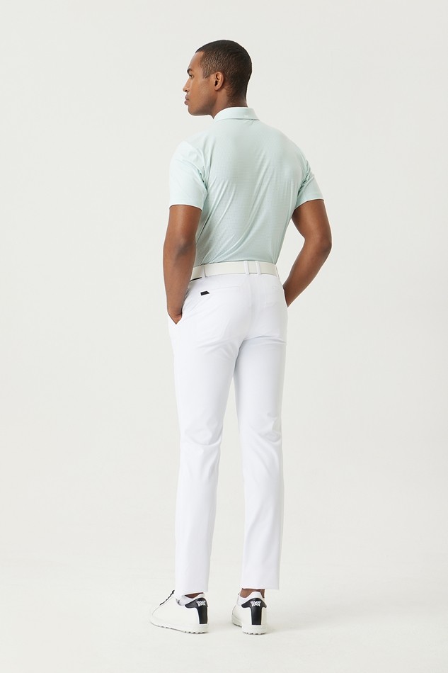 SUMMER ONE POINT PERFORATED COLLAR SHORT-SLEEVE