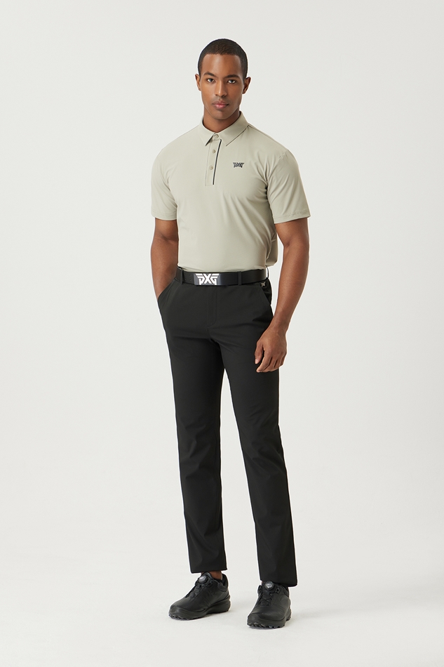 SUMMER TEXTURED COLLAR SHORT-SLEEVE