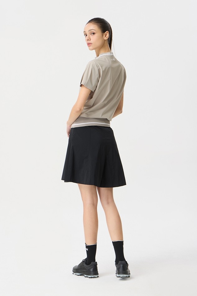 WOMENS SUMMER PIN TUK POINT SHORT-SLEEVE