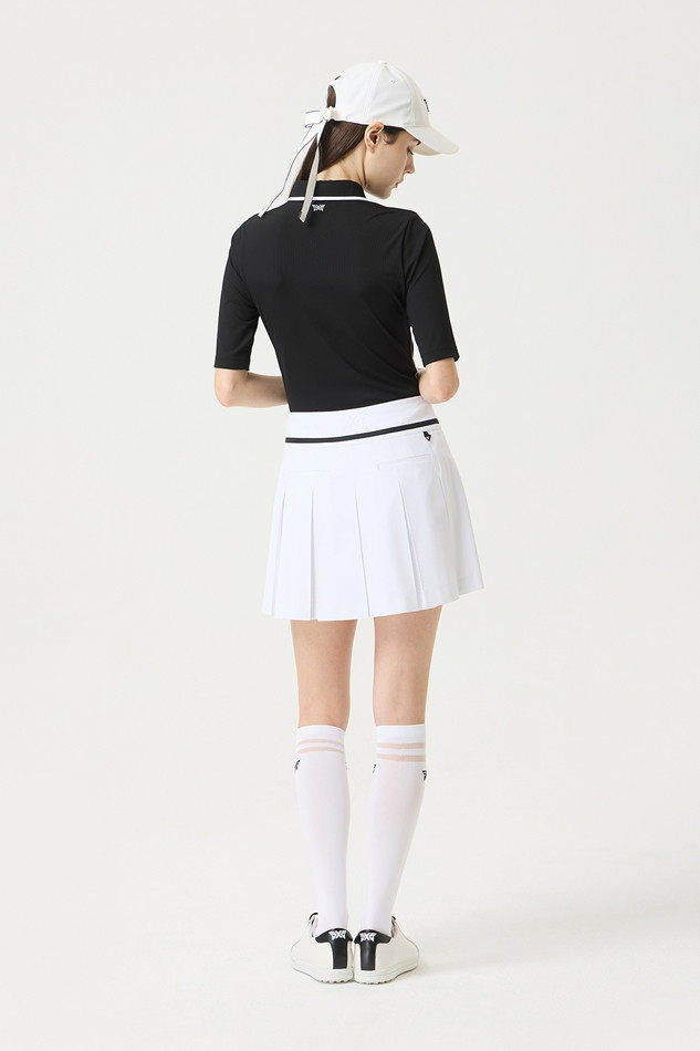 WOMENS SUMMER BASIC COLLARED SHORT-SLEEVE