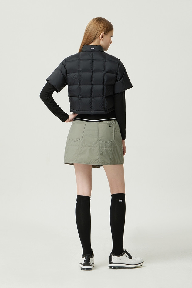 WOMEN WINTER CROPPED DOWN VEST