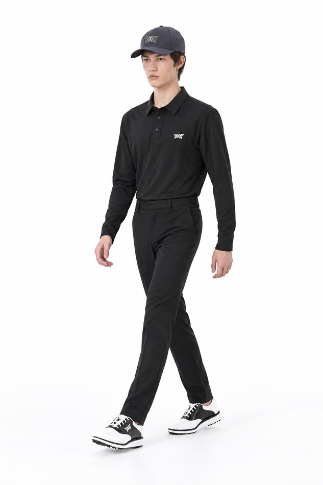 MEN ESSENTITAL BRUSHED COLLAR LONG SLEEVE PKFCM211121 BLACK 상품 이미지 5