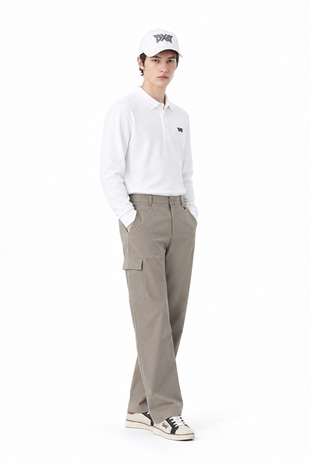 MEN TEXTURED COLLAR LONG SLEEVE PKFPM210501 WHITE 상품 이미지 5