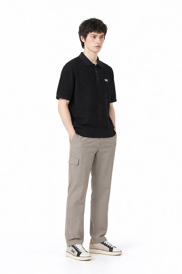 MEN SEMI-TAPERED FIT PANTS PKFPM510305 BEIGE