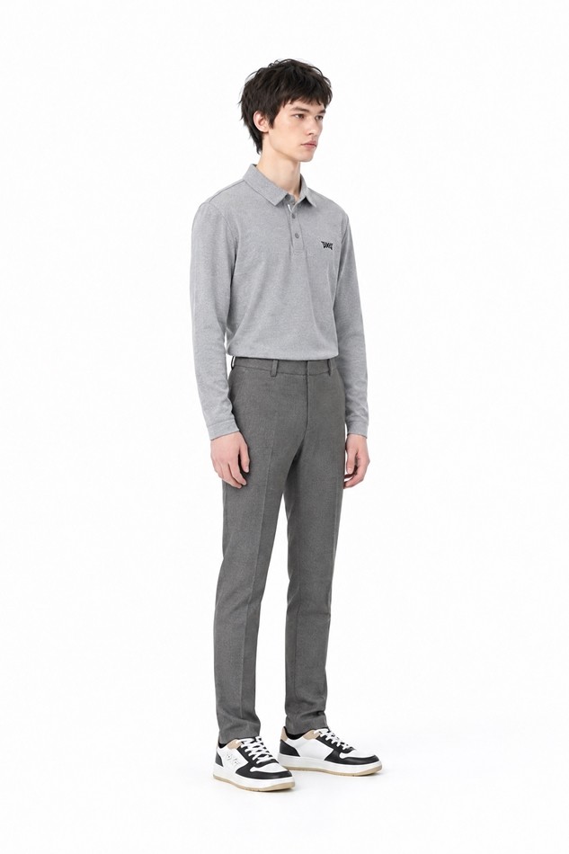 MEN WOOL STANDARD FIT PANTS PKFPM511012 M/GREY 상품 이미지 5
