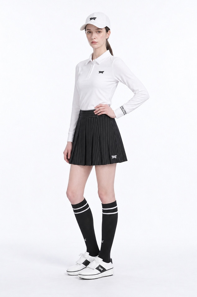 WOMEN BASIC COLLAR LONG SLEEVE PKFPW210401 WHITE 상품 이미지 5