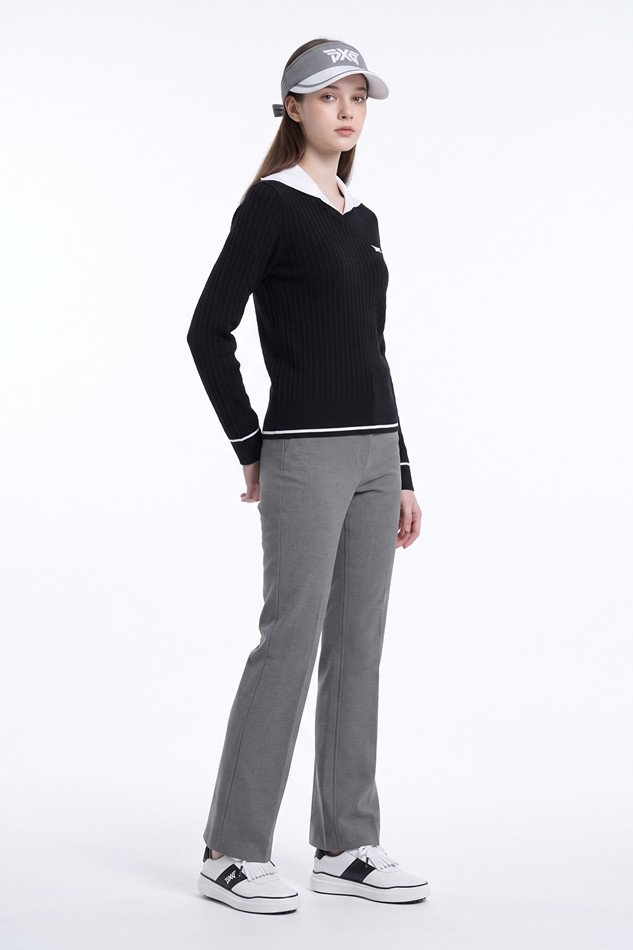 WOMEN BOOTCUT PANTS PKFPW510412 M/GREY 상품 이미지 5