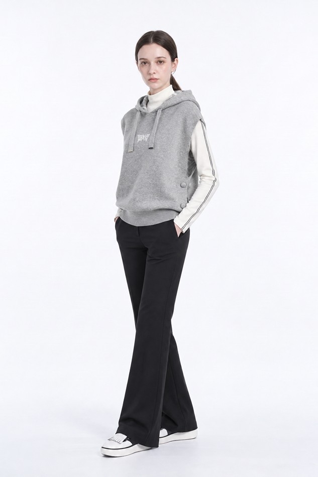 WOMEN BOOTCUT PANTS PKFPW510421 BLACK 상품 이미지 5