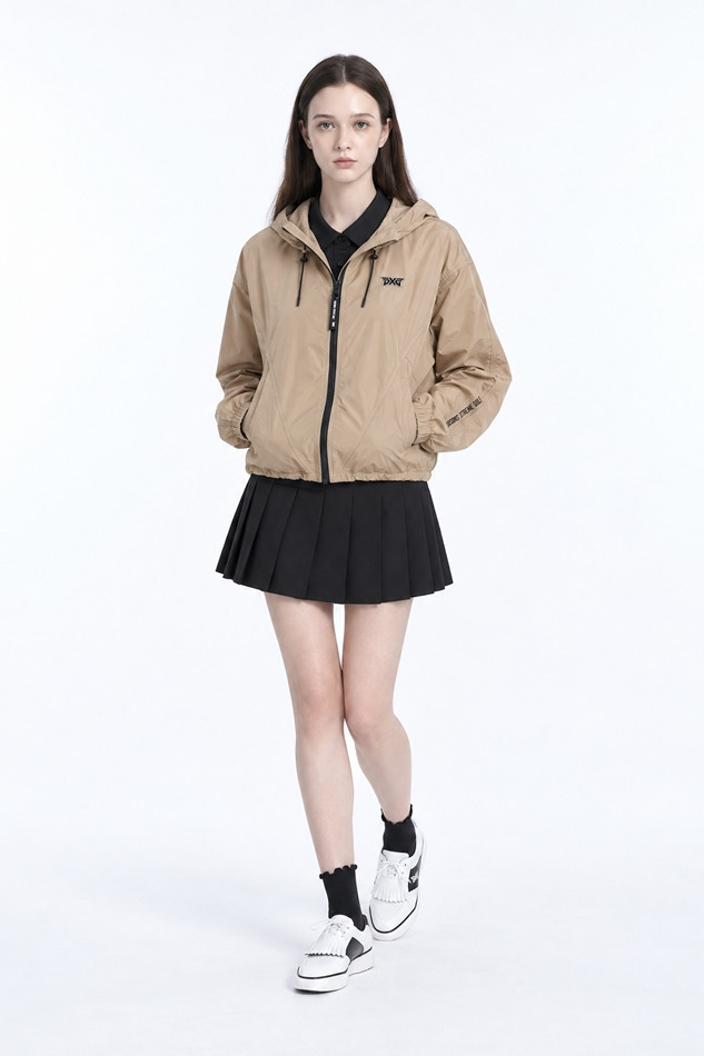 WOMEN ESSENTIAL HOOD JACKET PKFPW610205 BEIGE 상품 이미지 5
