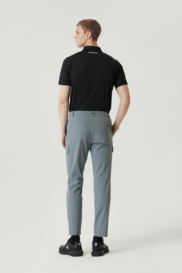 MEN KNIT HYBRID COLLAR SHORT SLEEVE