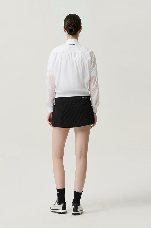 WOMEN SHIRRED MA-1 JACKET