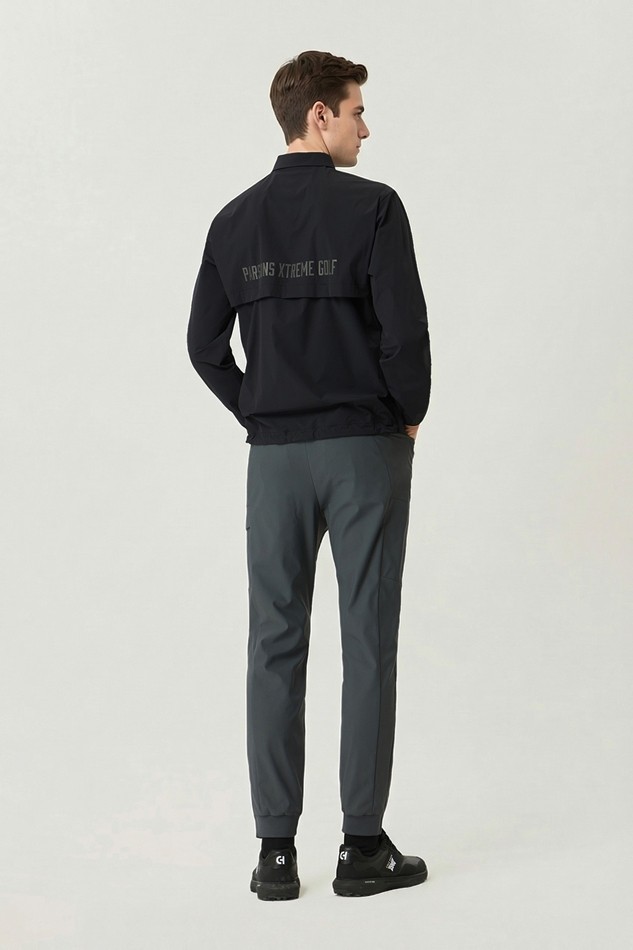 MEN WOVEN LOOSE FIT COLLAR LONG SLEEVE