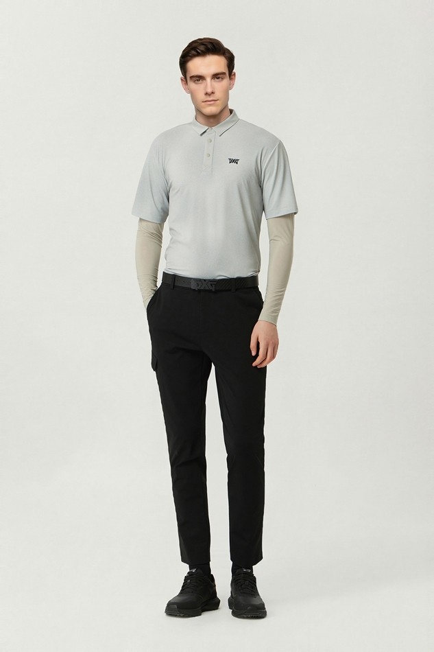 MEN SEMI-TAPERED FIT PANTS