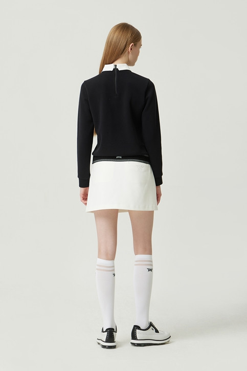 WOMEN WINTER BACK ZIP COLLAR LONG-SLEEVE