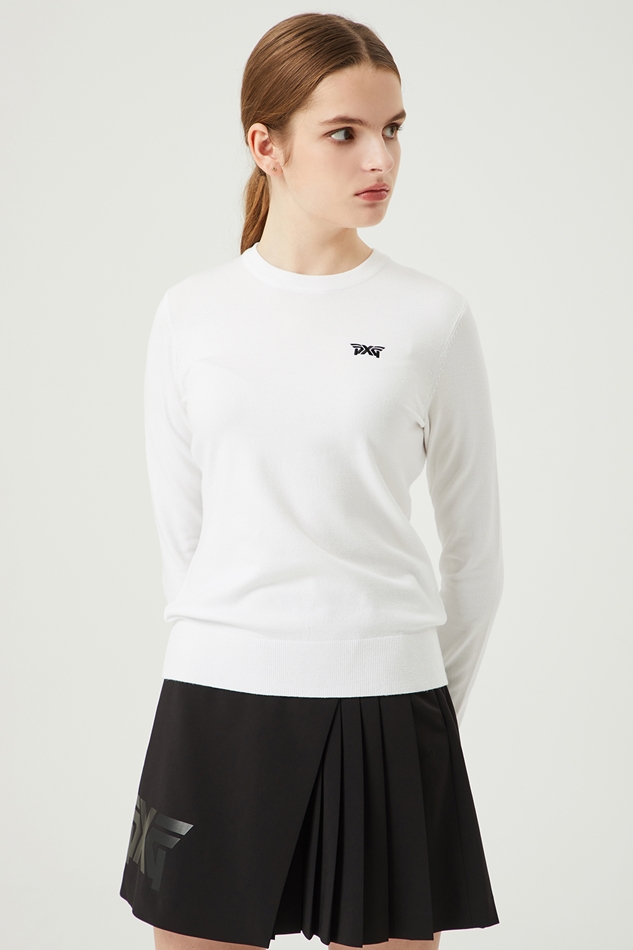 WOMEN ONE POINT PULLOVER SWEATER