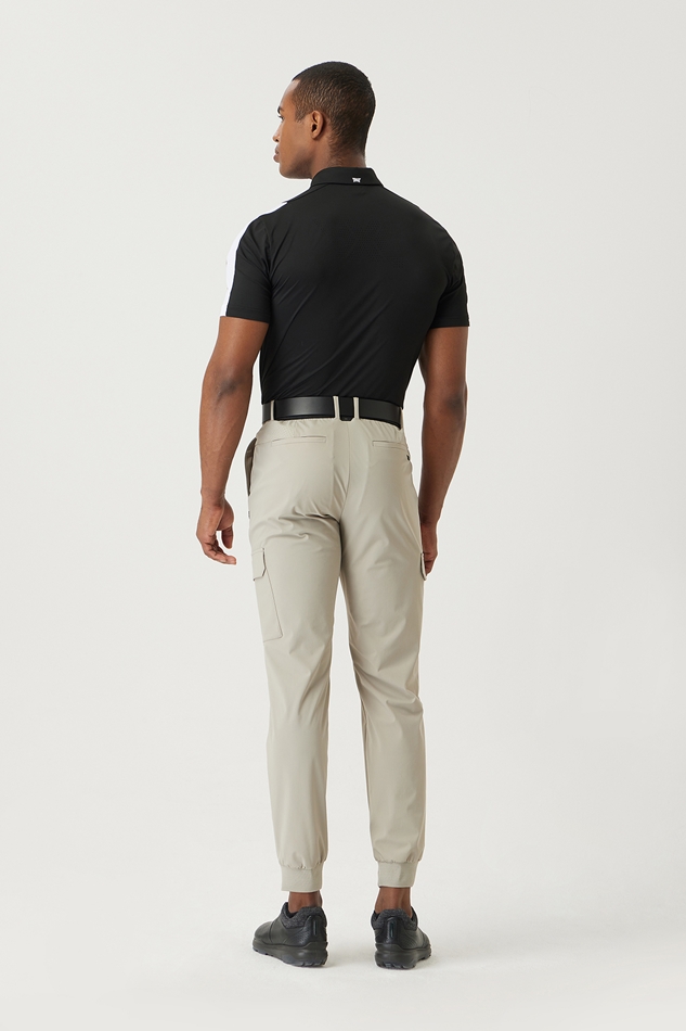 SUMMER COLOR POINT PERFORATED COLLAR SHORT-SLEEVE