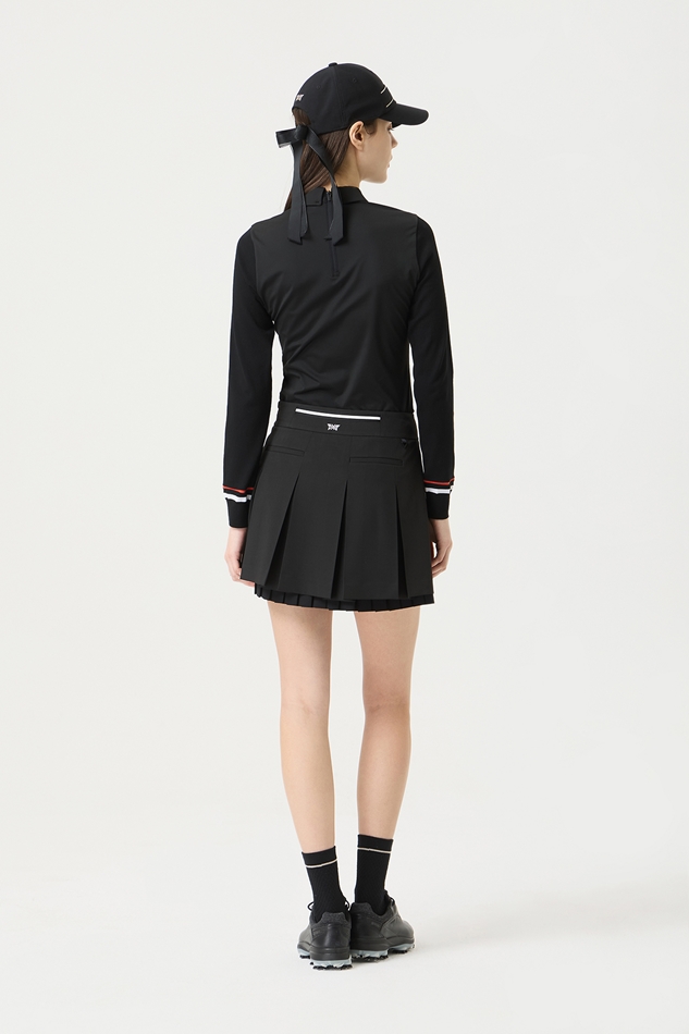 WOMENS DOUBLE LAYER PLEATED SKIRT