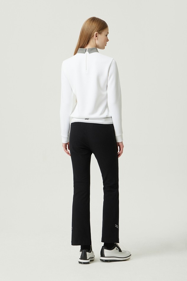 WOMEN WINTER BACK ZIP COLLAR LONG-SLEEVE