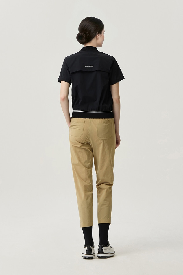 WOMEN SEAMED TAPERED FIT PANTS