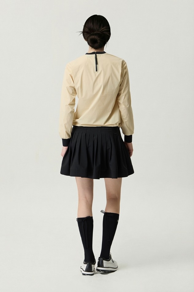 WOMEN WOVEN ROUND NECK LONG SLEEVE