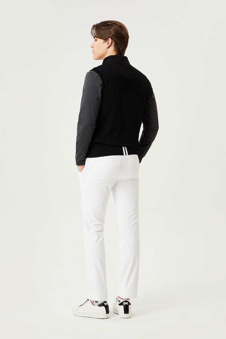 FULL ZIP-UP HYBRID KNIT VEST